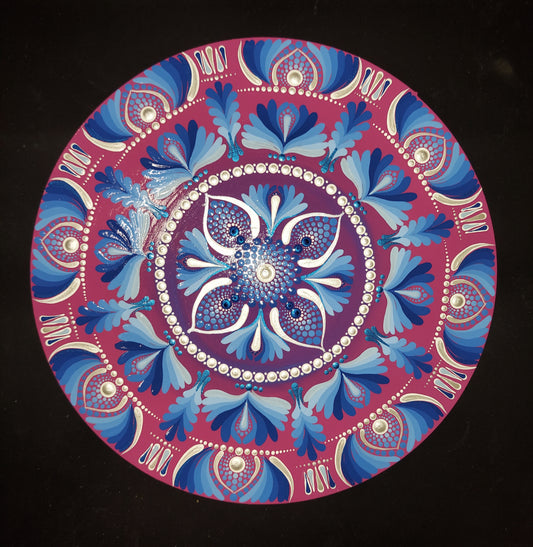 12" Mandala Dot Painting