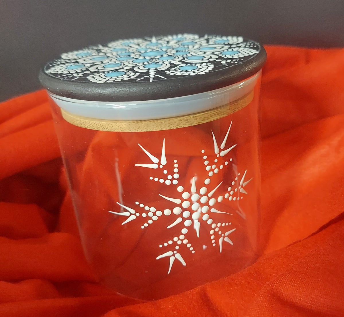 Winter Mandala Candy Jar