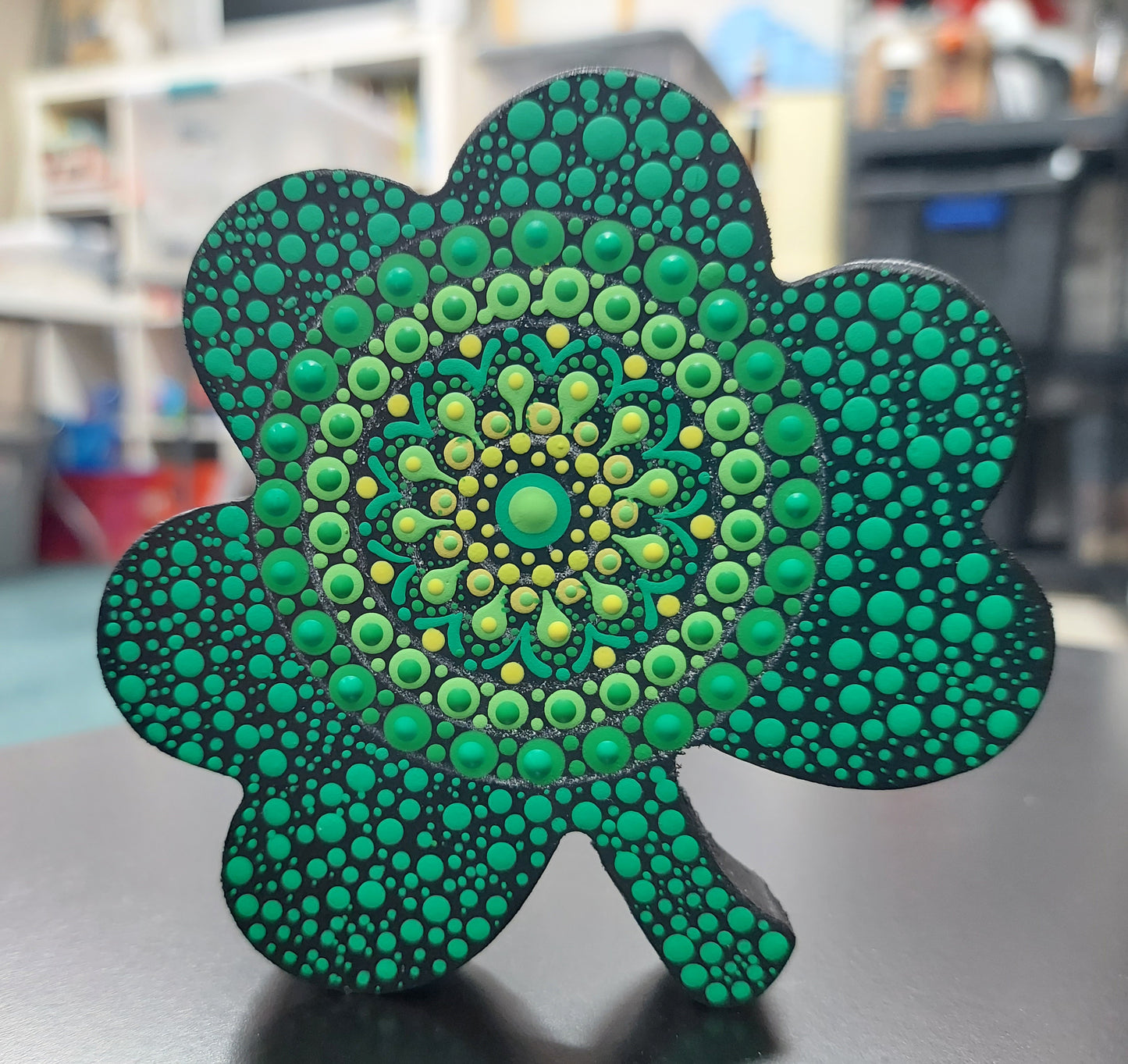 Shamrock Mandala Dot Painting Workshop