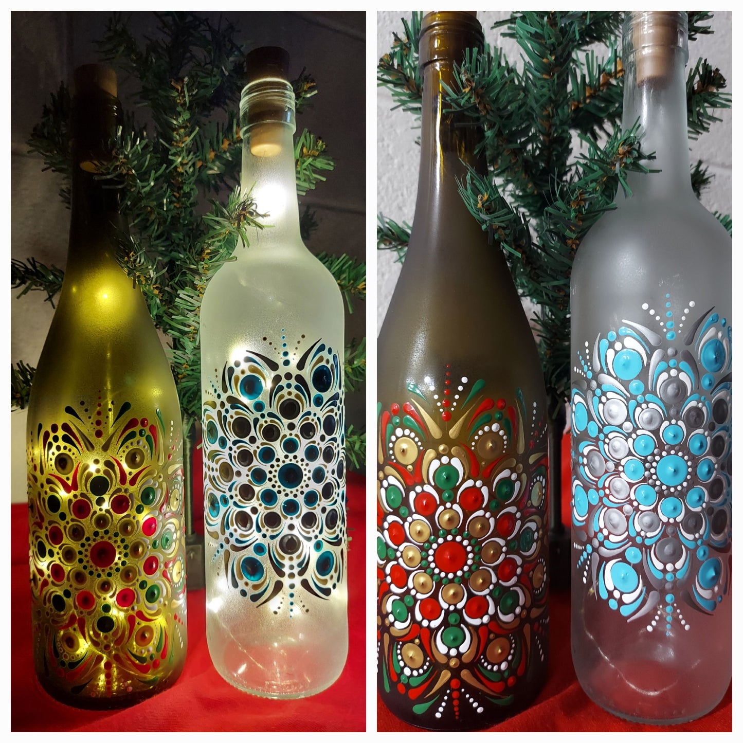 Lighted Wine Bottle Mandala Dot Paint Night in Churchville