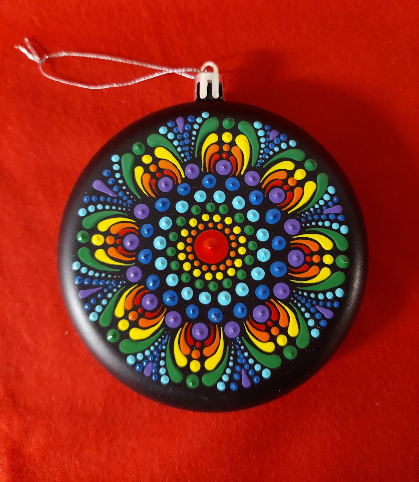 Holiday Rainbow / Chakra Ornaments Mandala Dot Paint Night