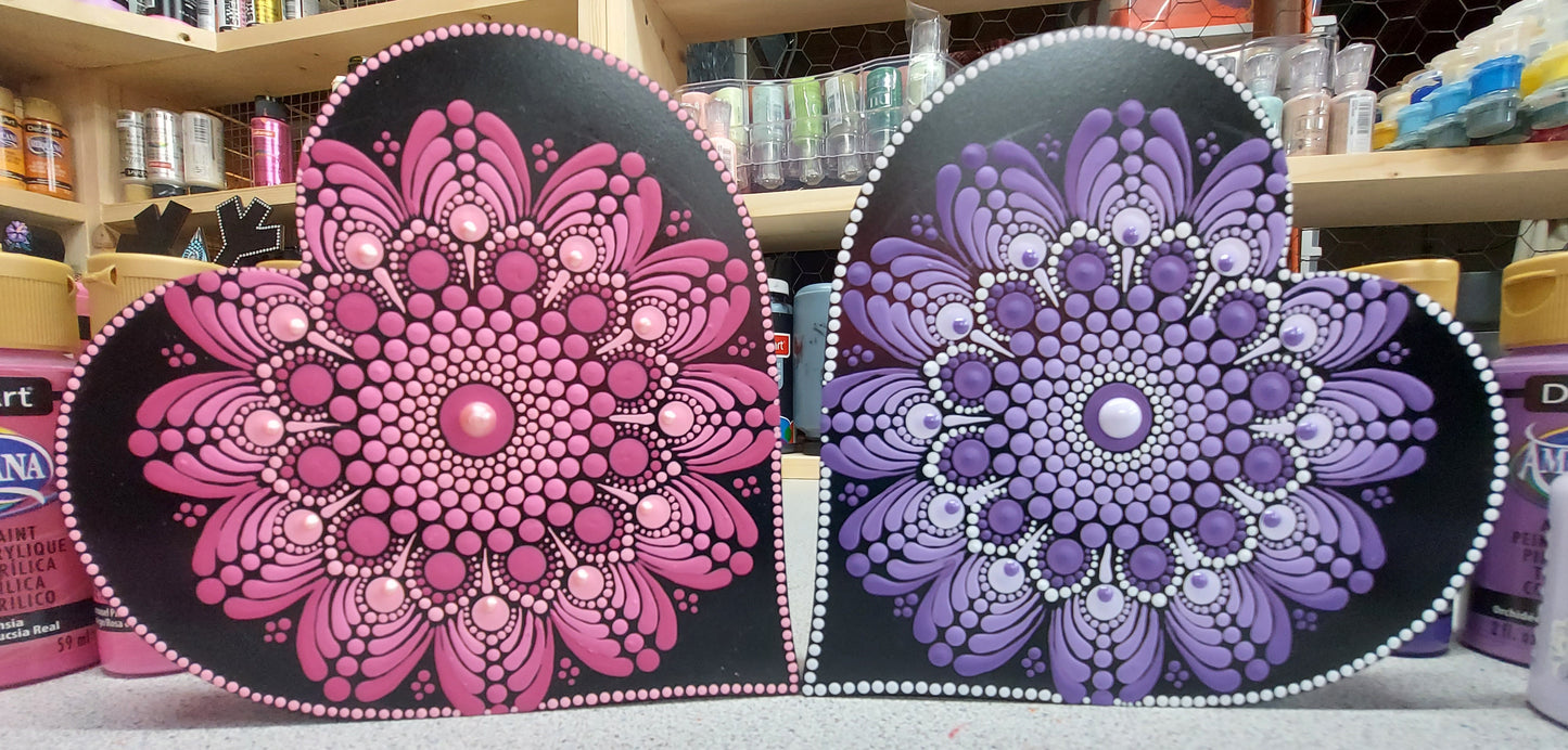 Heart Mandala Shelf Sitter Workshop in Churchville